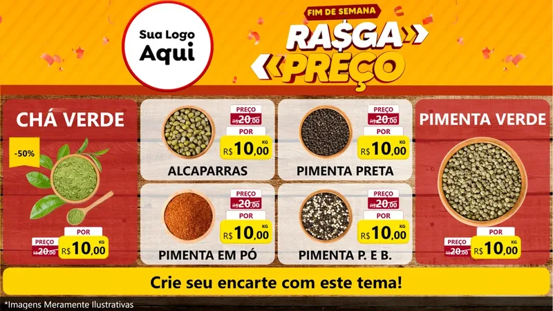 Modelo de TV para TV Horizontal com o tema Fim de Semana Rasga Preços para Produtos Naturais