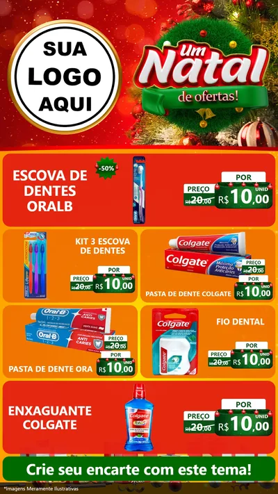 Modelo de TV para TV Vertical com o tema Um Natal de Ofertas para Higiene Pessoal