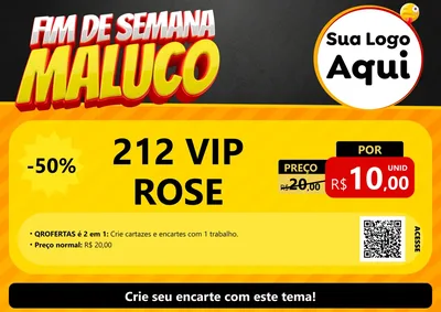 Modelo de Cartaz para Cartaz A4 Horizontal com o tema Final de Semana Maluco para Perfumes