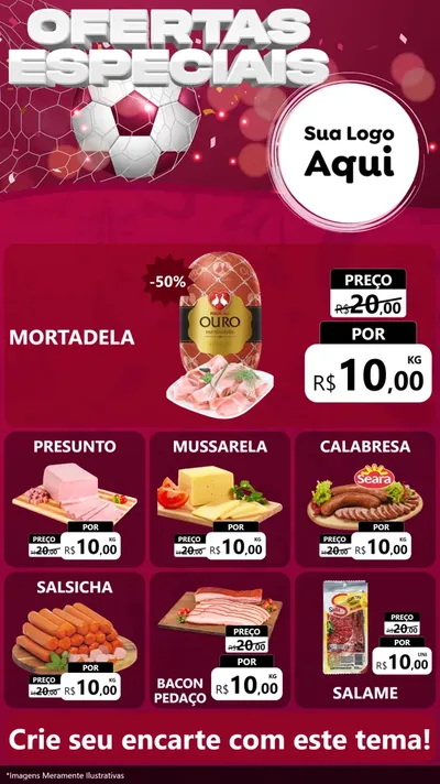 Modelo de Rede Social para Stories com o tema Ofertas Especiais - Futebol para Frios e Laticínios