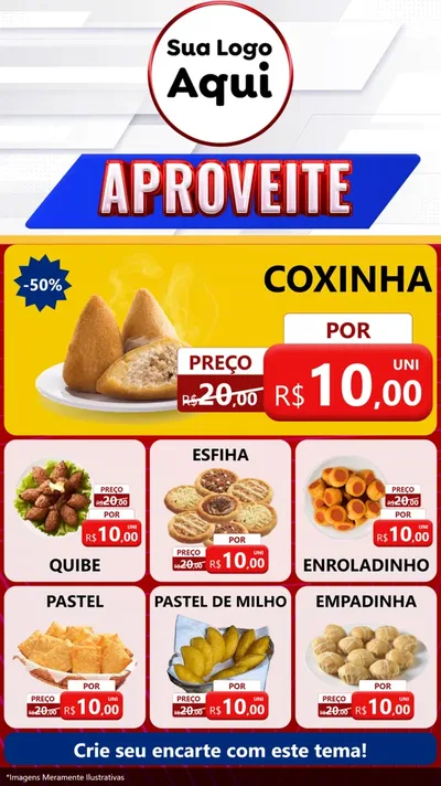 Modelo de Rede Social para Stories com o tema Aproveite para Salgadaria