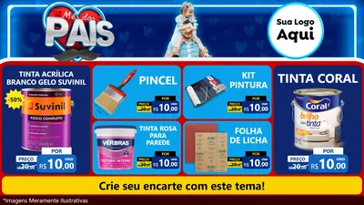 Modelo de TV para TV Horizontal com o tema Mês Dos Pais para Tintas e Ferramentas