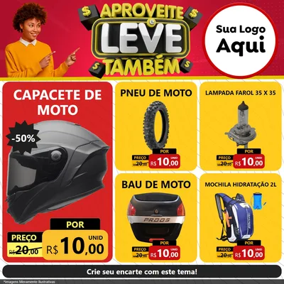 Modelo de Rede Social para Feed Facebook com o tema Aproveite e Leve Também para Moto peças