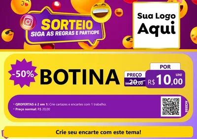 Modelo de Cartaz para Cartaz A4 Horizontal com o tema Sorteio para Agropecuária