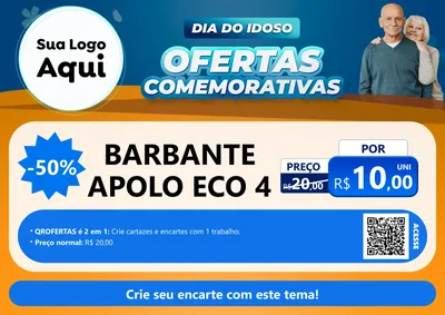 Modelo de Cartaz para Cartaz A4 Horizontal com o tema Dia do Idoso