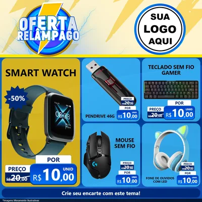 Modelo de Rede Social para Feed Facebook com o tema Oferta Relâmpago para Informática