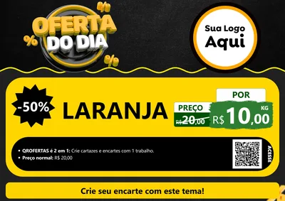 Modelo de Cartaz para Cartaz A4 Horizontal com o tema Oferta Do Dia para Hortifrúti