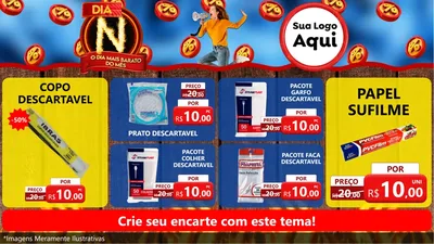 Modelo de TV para TV Horizontal com o tema Dia N - O Dia Mais Barato Do Mês para Embalagens