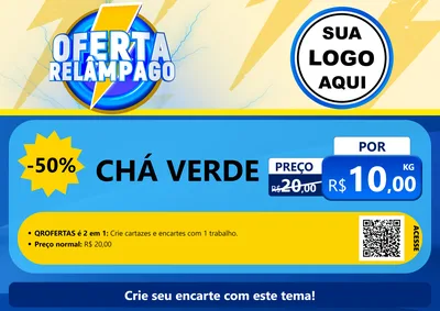 Modelo de Cartaz para Cartaz A4 Horizontal com o tema Oferta Relâmpago para Produtos Naturais