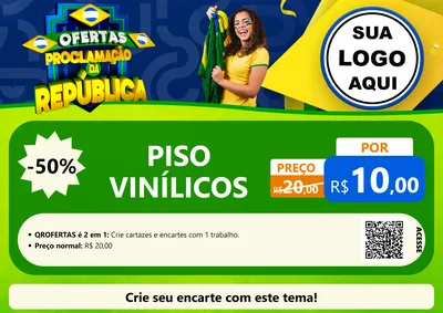 Modelo de Cartaz para Cartaz A4 Horizontal com o tema Ofertas Proclamação da República para Material para Construção