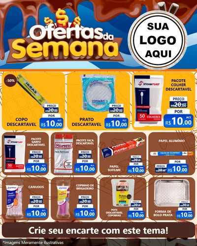 Modelo de Rede Social para Feed Instagram com o tema Ofertas da Semana - Páscoa para Embalagens