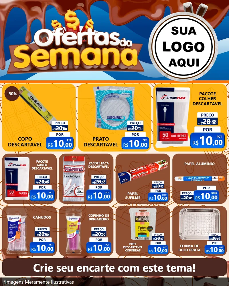 Modelo de Rede Social para Feed Instagram com o tema Ofertas da Semana - Páscoa para Embalagens