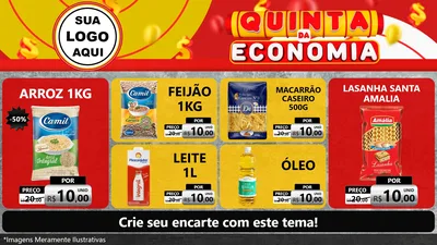 Modelo de TV para TV Horizontal com o tema Quinta da Economia para Supermercado