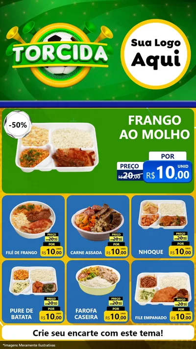 Modelo de Rede Social para Stories com o tema Torcida para Restaurante