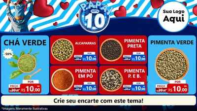 Modelo de TV para TV Horizontal com o tema Papai Nota 10 para Produtos Naturais