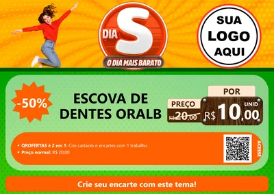 Modelo de Cartaz para Cartaz A4 Horizontal com o tema Dia S - O Dia Mais Barato para Higiene Pessoal