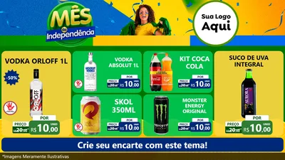 Modelo de TV para TV Horizontal com o tema Mês da Independência para Distribuidora de bebidas