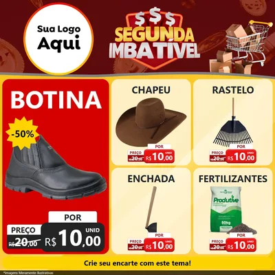 Modelo de Rede Social para Feed Facebook com o tema Segunda Imbatível para Agropecuária