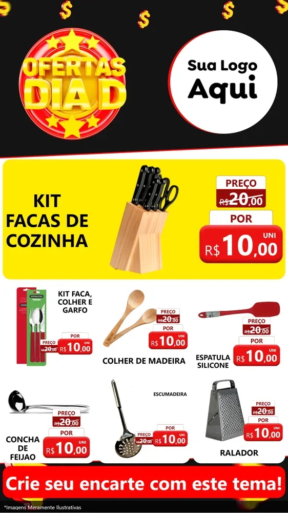 Modelo de Rede Social para Stories com o tema Dia D para Utilidades Domésticas