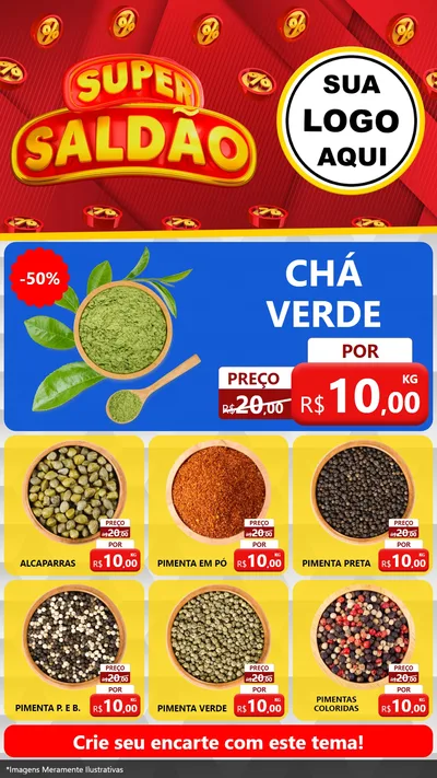 Modelo de Rede Social para Stories com o tema Super Saldão para Produtos Naturais