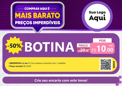 Modelo de Cartaz para Cartaz A4 Horizontal com o tema Mais Barato para Agropecuária