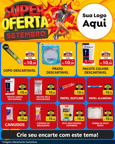 Modelo de Rede Social para Feed Instagram com o tema Super Oferta Setembro para Embalagens