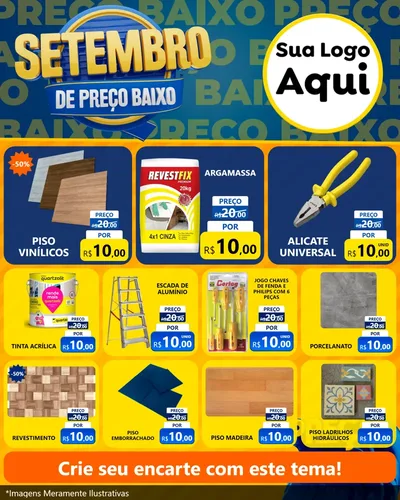 Modelo de Rede Social para Feed Instagram com o tema Setembro De Preço Baixo para Material para Construção