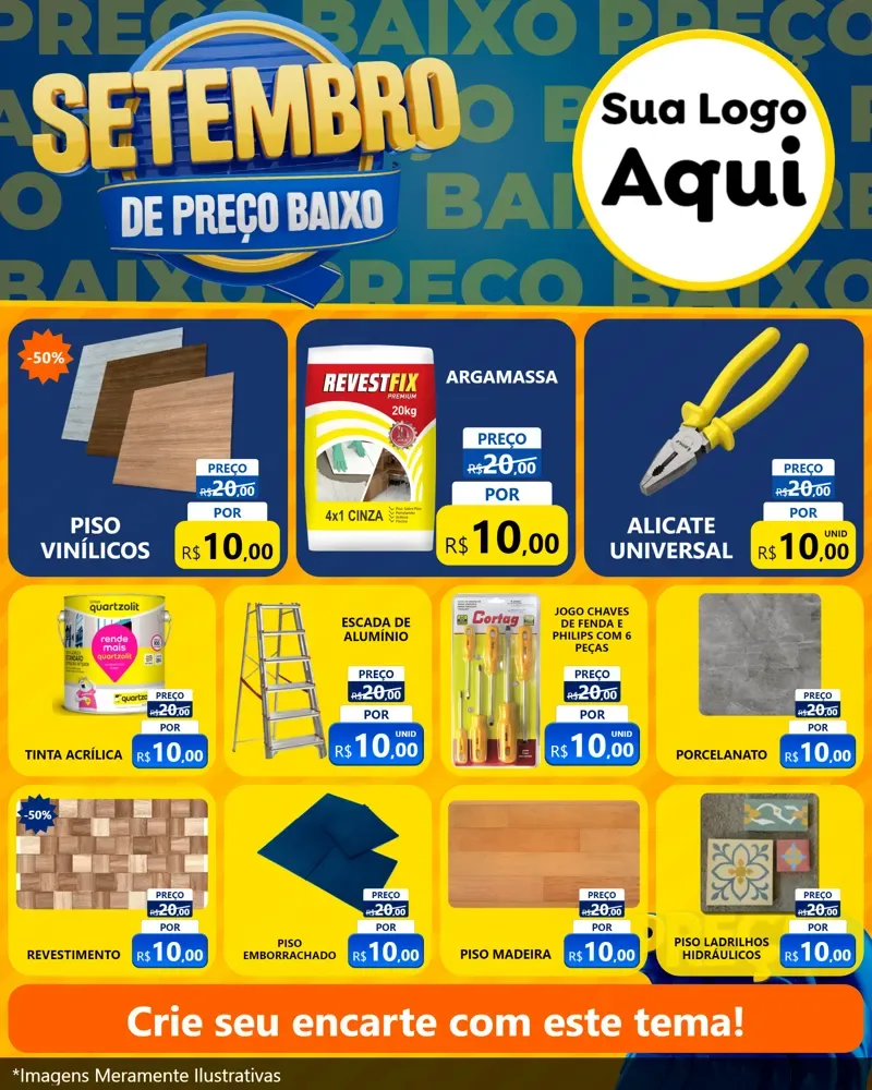 Modelo de Rede Social para Feed Instagram com o tema Setembro De Preço Baixo para Material para Construção