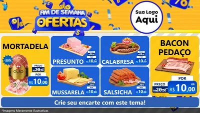 Modelo de TV para TV Horizontal com o tema Fim de Semana de Ofertas para Frios e Laticínios