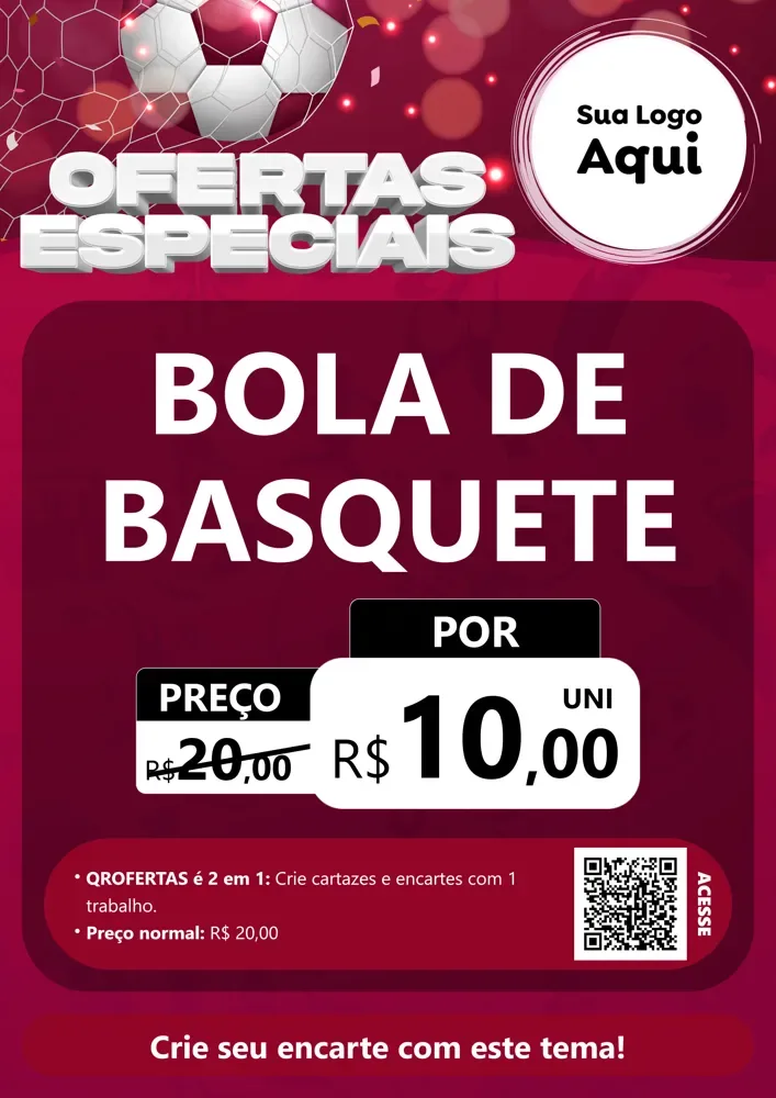 Modelo de Cartaz para Cartaz A4 Vertical com o tema Ofertas Especiais - Futebol para Artigos Esportivos