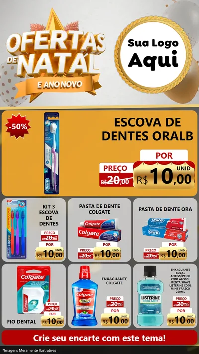 Modelo de Rede Social para Stories com o tema Ofertas De Natal E Ano Novo para Higiene Pessoal