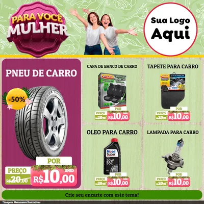 Modelo de Rede Social para Feed Facebook com o tema Para Você Mulher para Auto peças