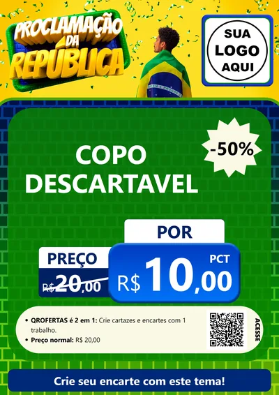 Modelo de Cartaz para Cartaz A4 Vertical com o tema Proclamação da República para Embalagens