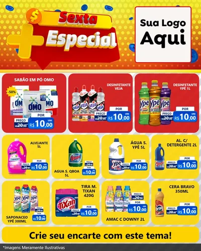 Modelo de Rede Social para Feed Instagram com o tema Sexta Mais Especial para Produtos de Limpeza
