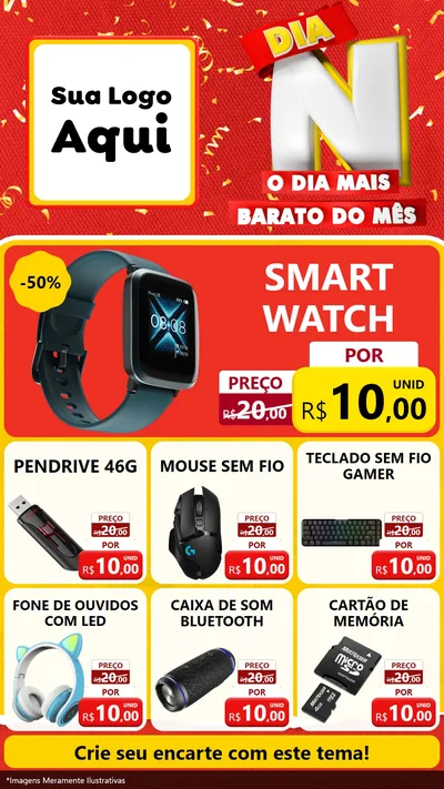Modelo de Rede Social para Stories com o tema Dia N o Dia Mais Barato do Mês para Informática