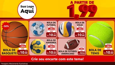 Modelo de TV para TV Horizontal com o tema A Partir de Um e Noventa e Nove - 1,99 para Artigos Esportivos