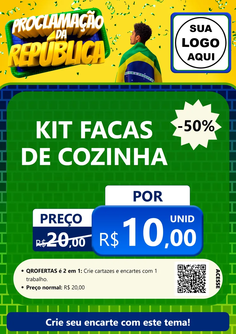 Modelo de Cartaz para Cartaz A4 Vertical com o tema Proclamação da República para Utilidades Domésticas