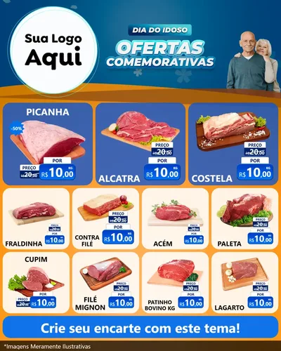 Modelo de Rede Social para Feed Instagram com o tema Dia do Idoso