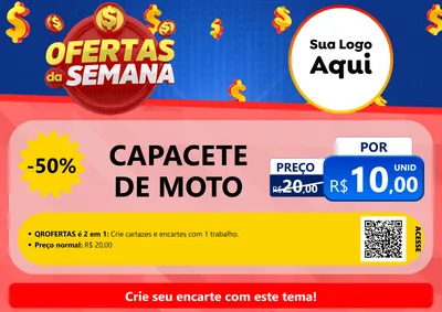 Modelo de Cartaz para Cartaz A4 Horizontal com o tema Ofertas Da Semana para Moto peças