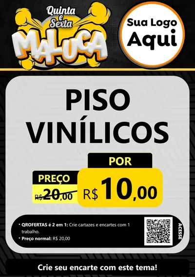 Modelo de Cartaz para Cartaz A4 Vertical com o tema Quinta e Sexta Maluca para Material para Construção
