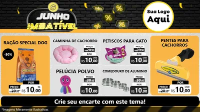 Modelo de TV para TV Horizontal com o tema Junho Imbatível para Pet Shop