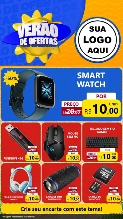 Modelo de Rede Social para Stories com o tema Verão de Ofertas para Informática
