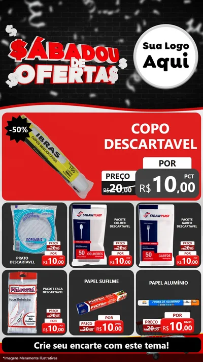 Modelo de Rede Social para Stories com o tema Sabadou de Ofertas para Embalagens