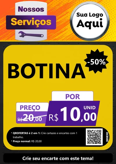 Modelo de Cartaz para Cartaz A4 Vertical com o tema Nossos Serviços para Agropecuária