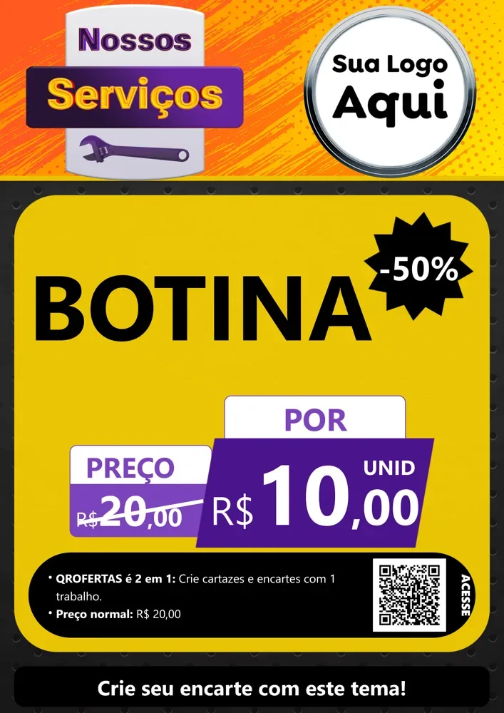 Modelo de Cartaz para Cartaz A4 Vertical com o tema Nossos Serviços para Agropecuária