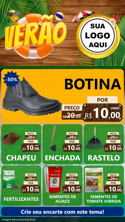 Modelo de Rede Social para Stories com o tema Verão para Agropecuária