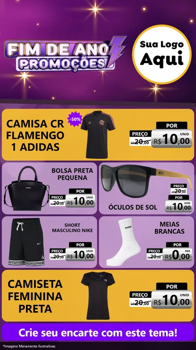 Modelo de TV para TV Vertical com o tema Fim de Ano Promoções para Roupas e acessórios