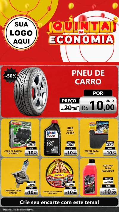 Modelo de Rede Social para Stories com o tema Quinta da Economia para Auto peças