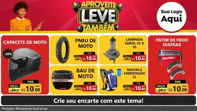 Modelo de TV para TV Horizontal com o tema Aproveite e Leve Também para Moto peças