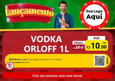 Modelo de Cartaz para Cartaz A4 Horizontal com o tema Lançamento para Distribuidora de bebidas